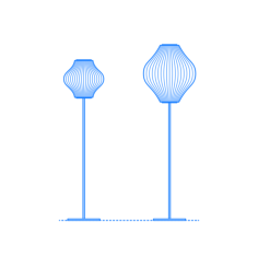 Furniture Floor Lamps Nelson Pear Floor Lamps Outline Drawing Svg Vector, Free Vectors File